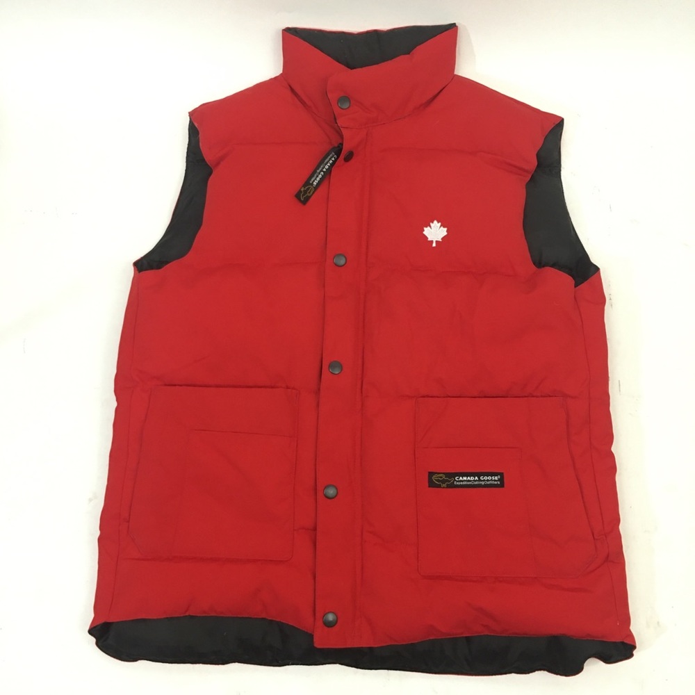 Vintage Canada Goose Freestyle Vest Red Black Down